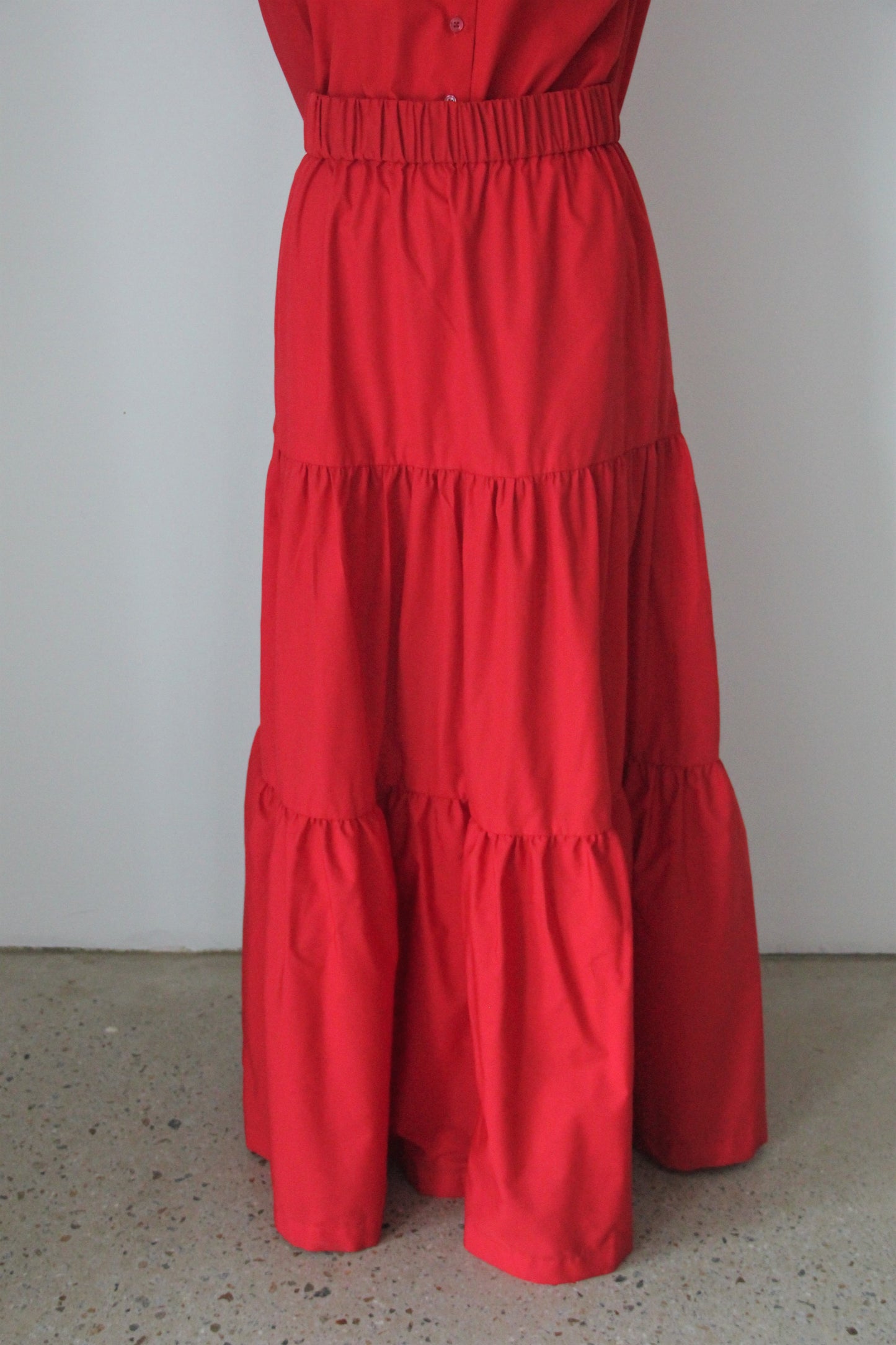 Red Long Fairwell Skirt